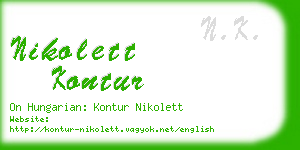 nikolett kontur business card